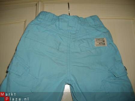 Pointer lichtblauwe aqua knie broek verstelbare taille 92 - 1