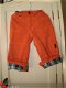 Oranje broek met donkerblauw geruite omslag maat 86 - 1 - Thumbnail