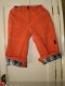 Oranje broek met donkerblauw geruite omslag maat 86 - 1 - Thumbnail