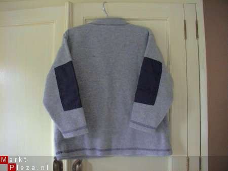 Tuuf's World grijs met blauwe fleece trui 92/98 - 3