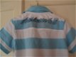 Esprit aqua blauw wit gestreept poloshirt maat 104/110 zgan - 4 - Thumbnail