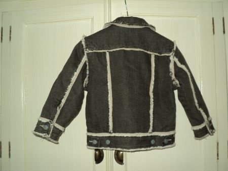 Esprit bruin fleece gevoerd spijkerjack 92/98 nieuw - 1