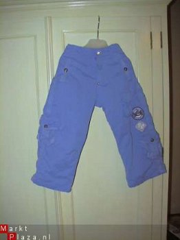 Salty Dog blauwe gevoerde broek met verstelbare taille 92 - 1