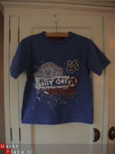 Salty Dog blauw shirtje met kort mouwtje zgan 92