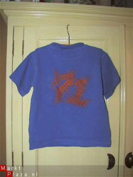 Salty Dog blauw shirtje met kort mouwtje zgan 92 - 4