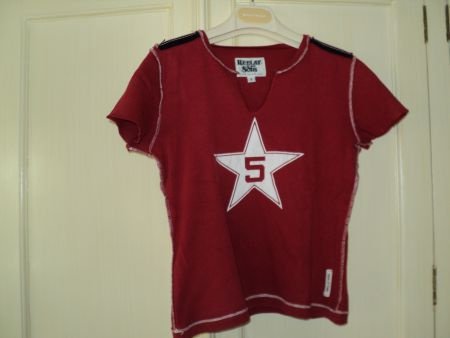 Replay & Sons rood shirtje maat 110/116 - 1