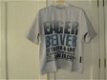 Eager Beaver beige shirtje met grote print maat 104 - 1 - Thumbnail