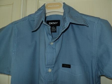 DKNY blauw zomer overhemdje maat 104/110 - 2