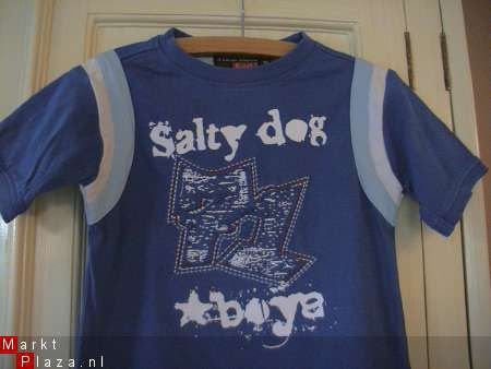 Salty Dog blauw shirtje met kort mouwtje zgan 92 - 2