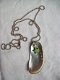 ball chain ketting zilver albona schelp edelsteen ster groen - 1 - Thumbnail