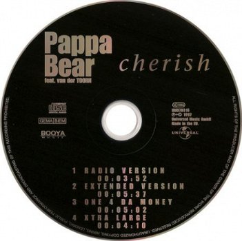 CD Single Pappa Bear Feat. Van Der Toorn Cherish - 1