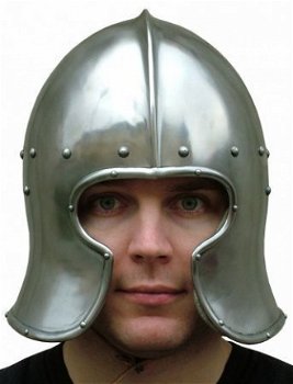 ridder helm, koning, sallet, pothelm, viking helm - 1