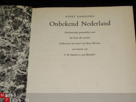 Boek Onbekend Nederland 1959. Evert Zandstra. - 3