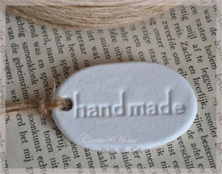 Stenen label handmade in vele kleurtjes. Per 10 - 1