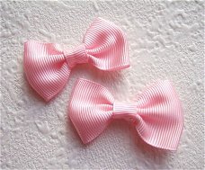 Grote effen grosgrain strik ~ 5 cm ~ Roze