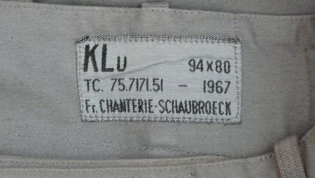 Broek, Overtrek, Uniform, Koninklijke Luchtmacht, maat: 94x80, 1967.(Nr.4) - 4
