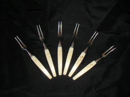 6 Cocktailvorkjes (c2vb) - nr. 1