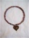 ibiza armbandje met bronzen afwerking brons bedel hart engel - 1 - Thumbnail