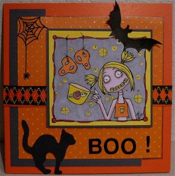 Halloweenkaart 14 BOO - 1