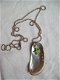 bolletjes ketting zilver albona schelp edelsteen ster groen - 1 - Thumbnail