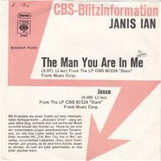 VINYLSINGLE * JANIS IAN * THE MAN YOU ARE IN ME  * GERMANY