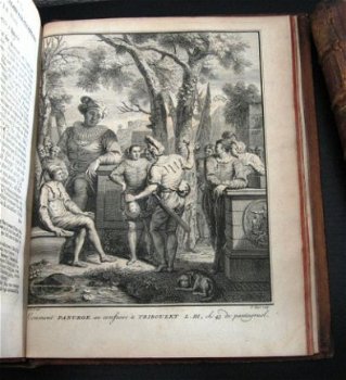 Oeuvres de Maître François Rabelais 1741 Set v 3 ill Picart - 7