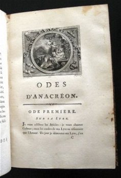 Anacréon, Sapho, Bion et Moschus 1773 Héro et Léandre 1774 - 5