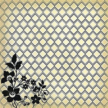 NIEUW Vel flocking papier La Creme 9 Harlequin Flowers DCWV - 1