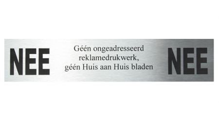 Luxe Nee/Nee stickers tegens ongewenste reclame - 1