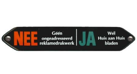 Luxe Nee/Nee stickers tegens ongewenste reclame - 1