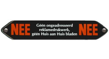Luxe Nee/Nee stickers tegens ongewenste reclame - 1