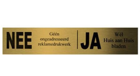 Luxe Nee/Nee stickers tegens ongewenste reclame - 1