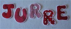 Applicatie letters - rood