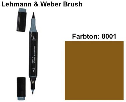 NIEUW Brush Marker Khaki (8001) van Lehmann & Weber - 1