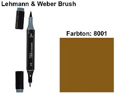 NIEUW Brush Marker Khaki (8001) van Lehmann & Weber