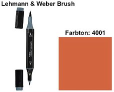 NIEUW Brush Marker Koraal (4001) van Lehmann & Weber
