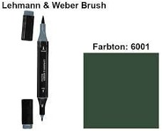 NIEUW Brush Marker Donkergroen (6001) van Lehmann & Weber