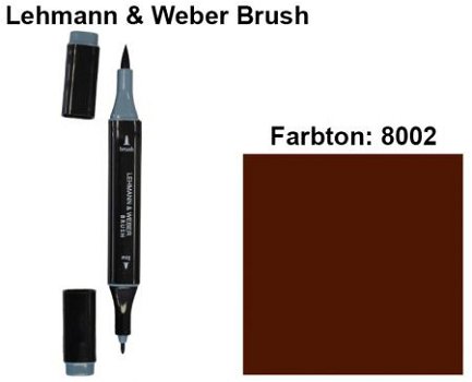 NIEUW Brush Marker Bruin (8002) van Lehmann & Weber - 1