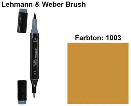 NIEUW Brush Marker Goudbruin (1003) van Lehmann & Weber - 1