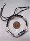 afrika geluks-armband kauri schelpen cat eye en bone kralen - 1 - Thumbnail