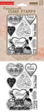 NIEUW Clear Stamps Kissing Booth Friend van Basic Grey