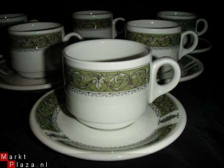 6 Kop en schotels van Royal Doulton Ba4o - 1