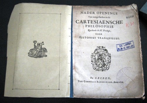 Suetonius Tranquillus 1656 Cartesiaensche Philosophie - 1