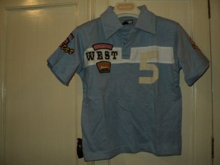 Boy Star polo shirt western applicaties nieuw maat 104 - 1