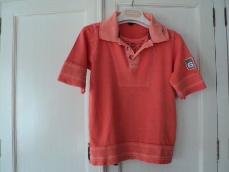 Bad Boys oranje polo shirt korte mouw maat 104 zgan - 1