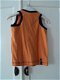 Oranje hemdje singlet met donkerblauwe bies maat 92 - 2 - Thumbnail