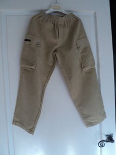 Jean Bourget  camel flanel broek maat 128 nieuw