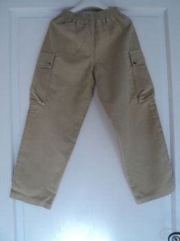 Jean Bourget camel flanel broek maat 128 nieuw - 5