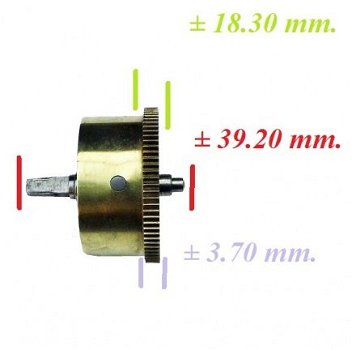 Veer trommel = Franse pendule = zonder veer =23150 - 2