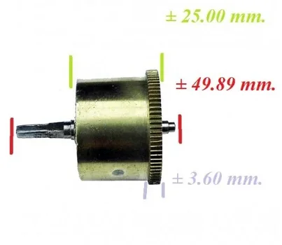 Veer trommel = Franse pendule = zonder veer =23149 - 2